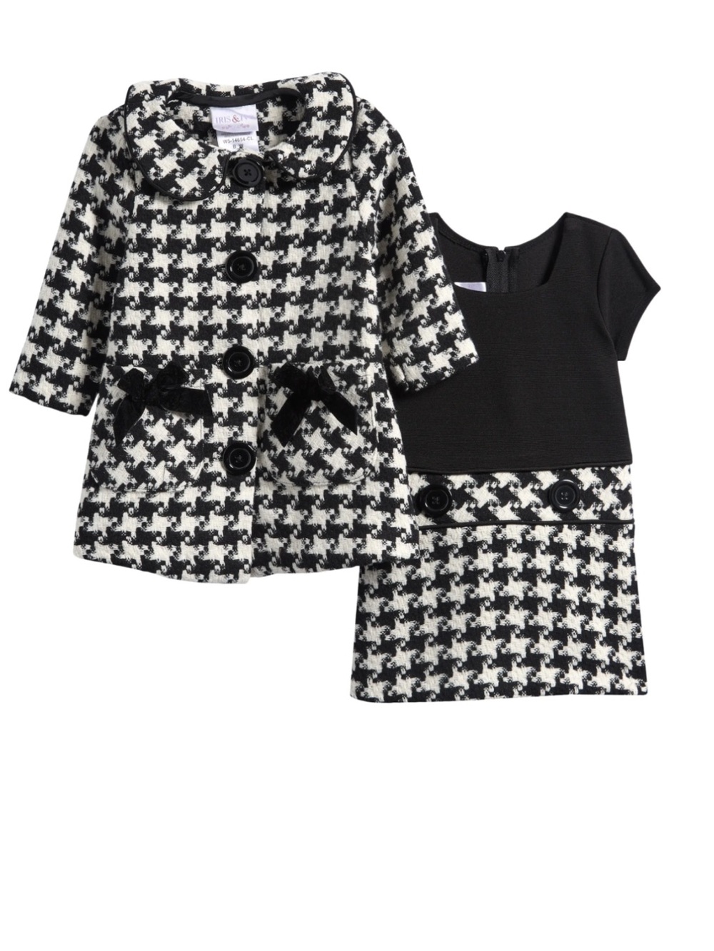 Houndstooth Coat & Dress set